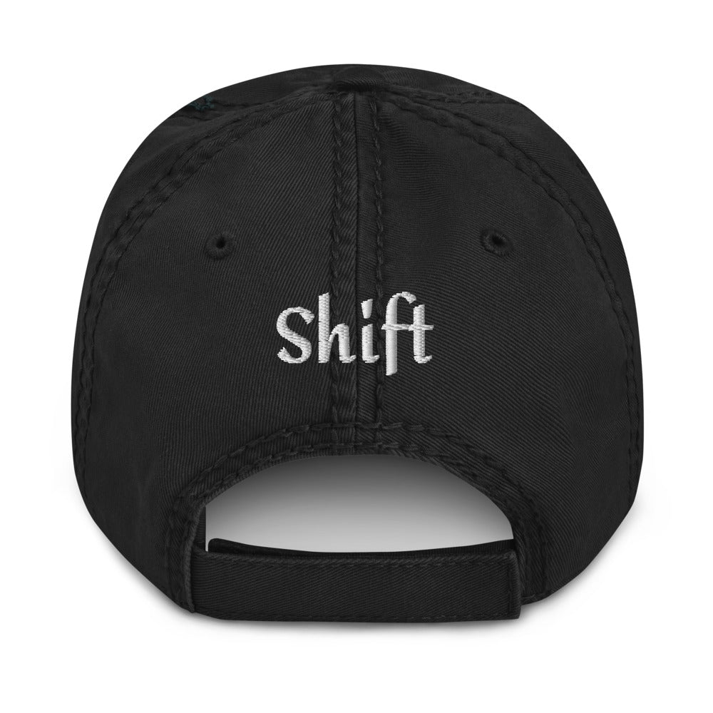 Manifest That / Shift -  Distressed Embroidered Hat