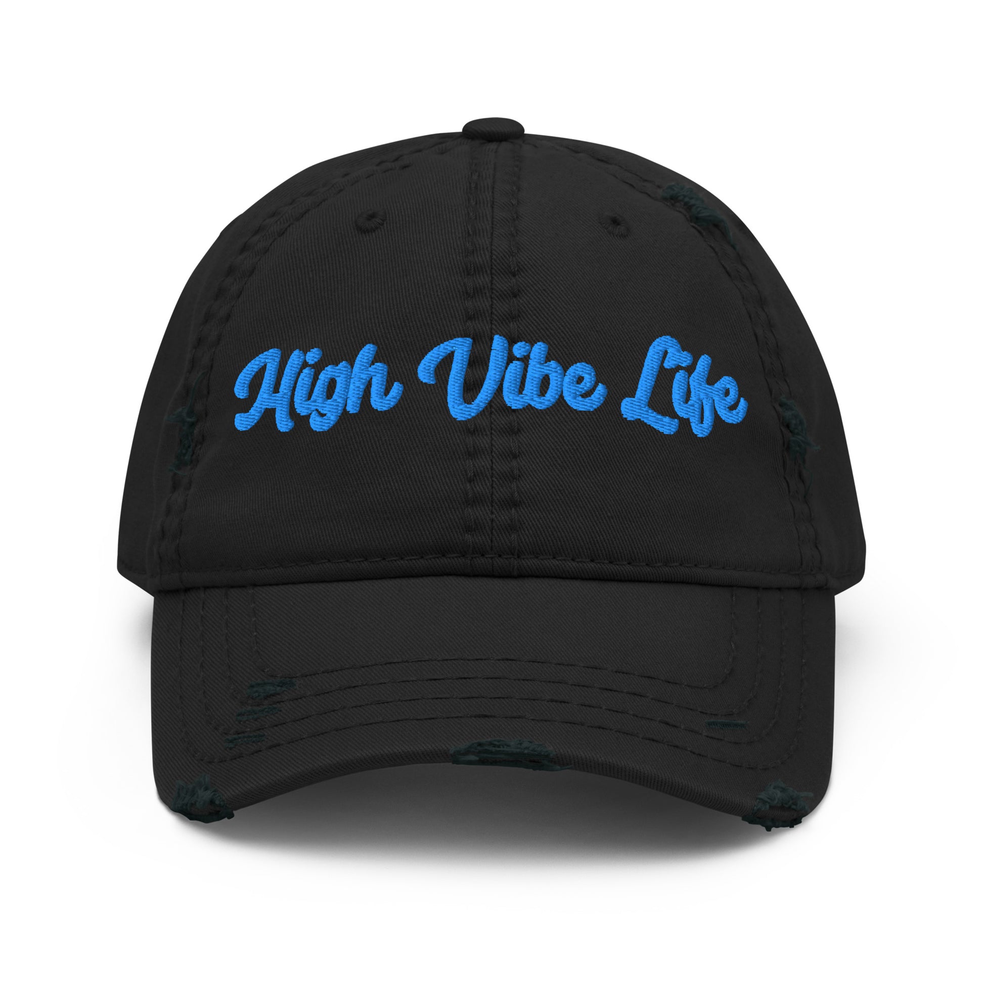 High Vibe Life - Distressed Embroidered Hat